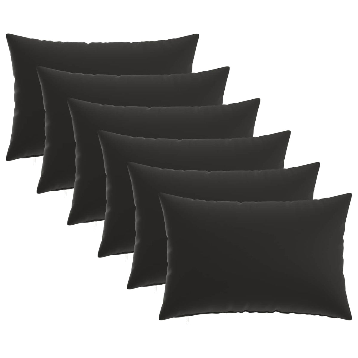 Kussensloop 6 pcs HEERLEN Zwart 40 x 60 cm Polyester is nu te koop bij PeponiXL, paradijselijk wonen!