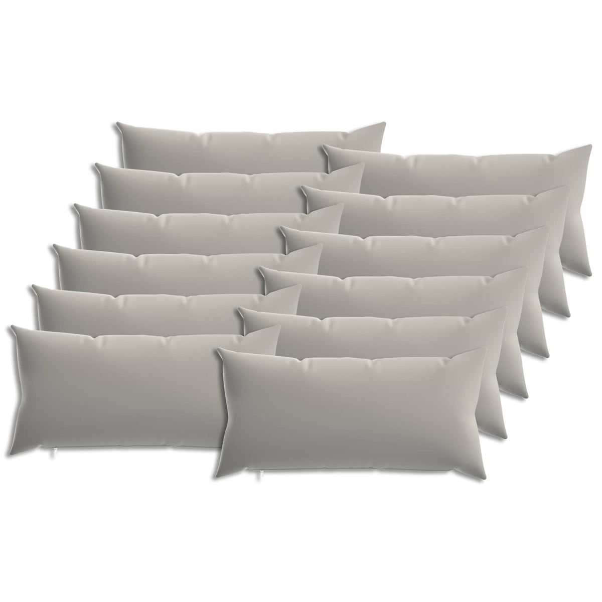 Kussensloop 12 pcs HEERLEN Grijs 40 x 80 cm Polyester is nu te koop bij PeponiXL, paradijselijk wonen!