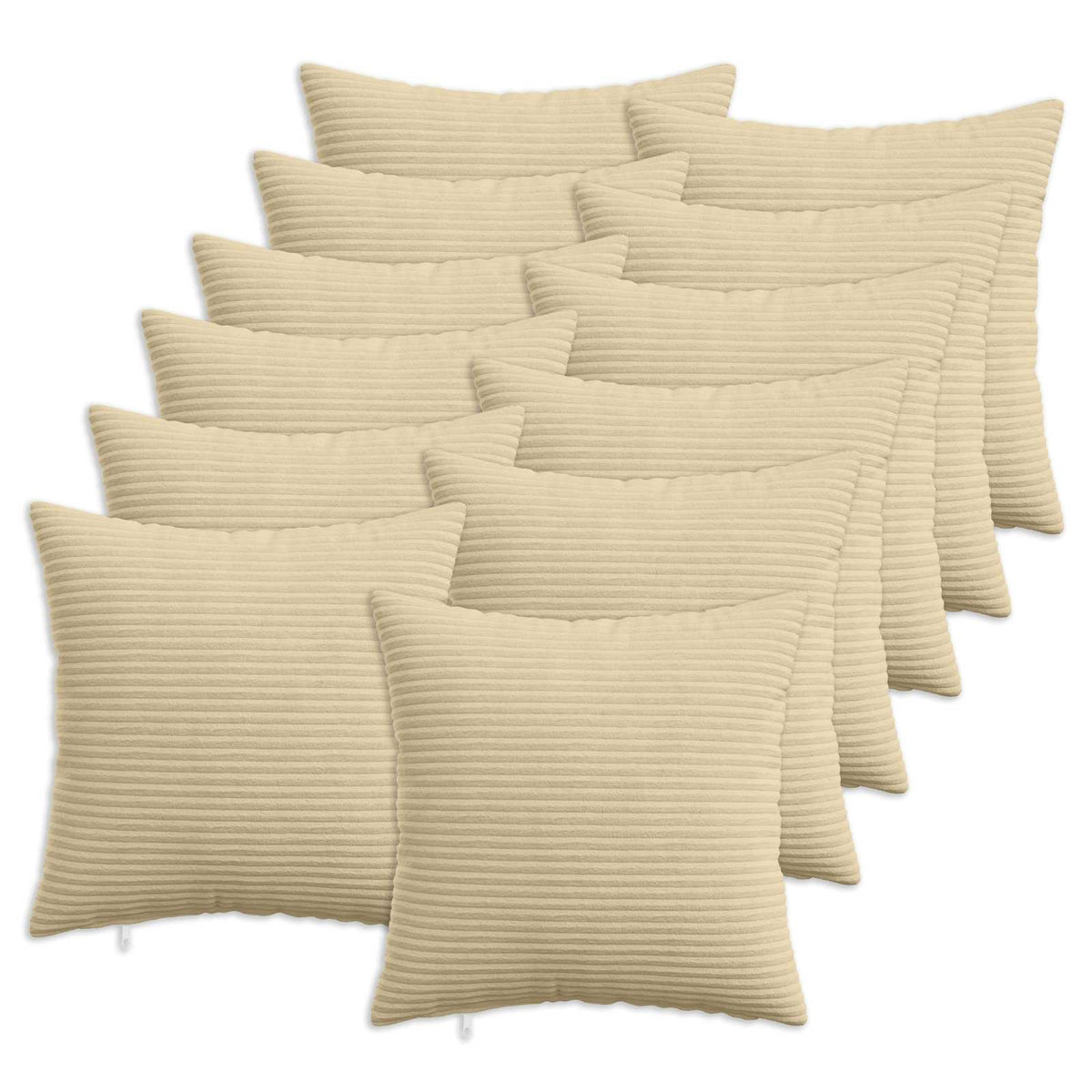 Kussensloop 12 pcs HEERLEN Groen Grijs 50 x 50 cm corduroy is nu te koop bij PeponiXL, paradijselijk wonen!