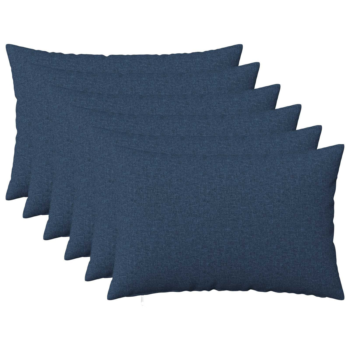 vidaXL Kussensloop 6 st HEERLEN Blauw 50 x 75 cm Stof