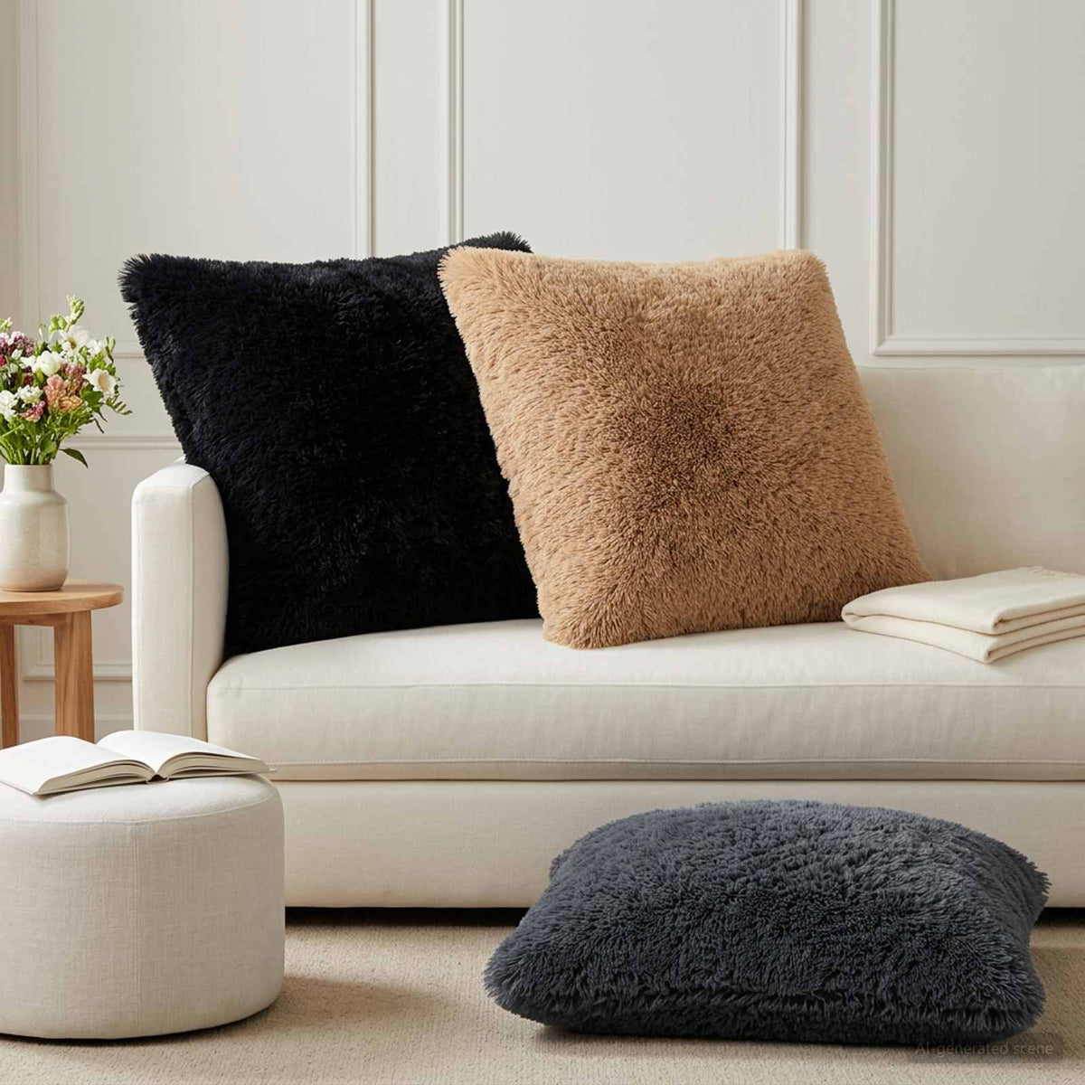 Kussensloop 6 pcs HEERLEN Antracietkleurig 65 x 65 cm PV Fleece is nu te koop bij PeponiXL, paradijselijk wonen!