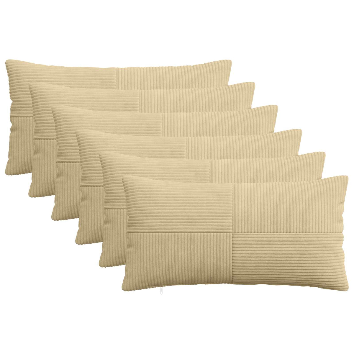 Kussensloop 6 pcs ALMELO Grijs groen 40 x 80 cm corduroy is nu te koop bij PeponiXL, paradijselijk wonen!