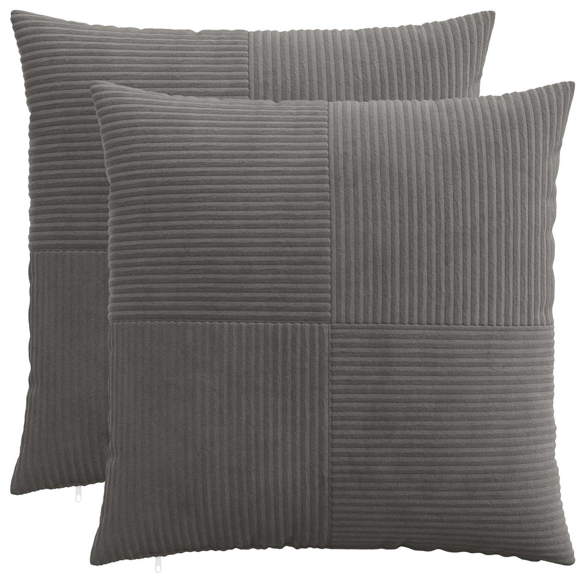 Kussensloop 2 pcs ALMELO Donkergrijs 70 x 70 cm corduroy is nu te koop bij PeponiXL, paradijselijk wonen!
