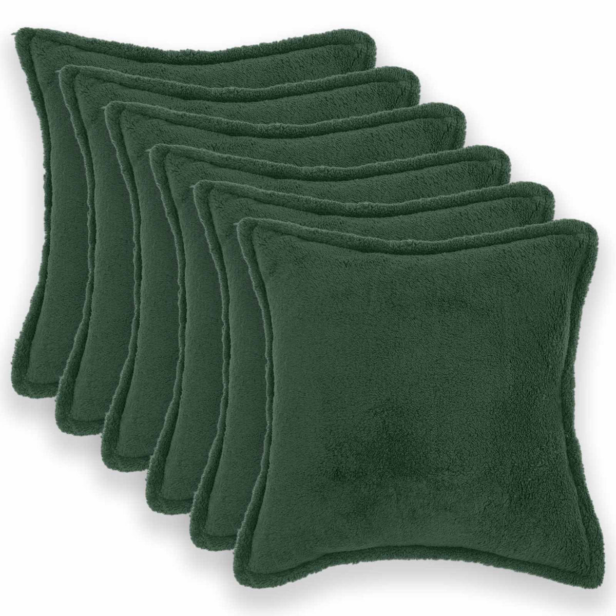 Kussensloop 6 pcs HOUTEN Donkergroen 40 x 40 cm Bouclé is nu te koop bij PeponiXL, paradijselijk wonen!