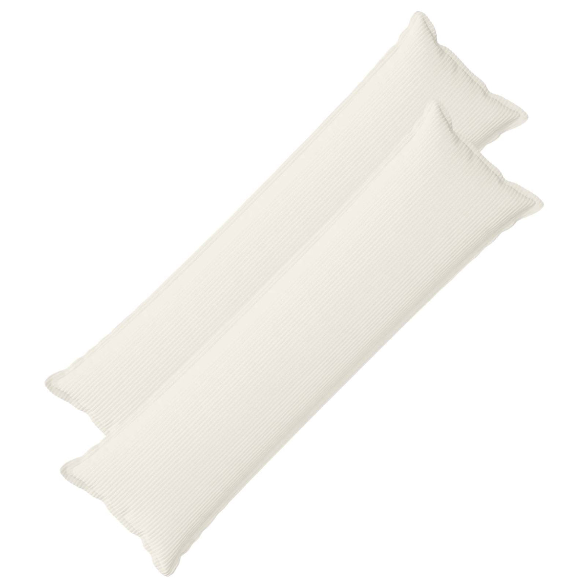 vidaXL Kussensloop 2 st HOUTEN Crèmekleurig 40 x 145 cm corduroy