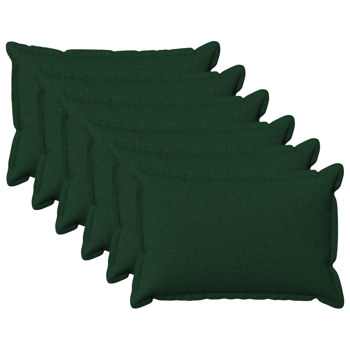 Kussensloop 6 pcs HOUTEN Donkergroen 40 x 60 cm Faux Linnen is nu te koop bij PeponiXL, paradijselijk wonen!