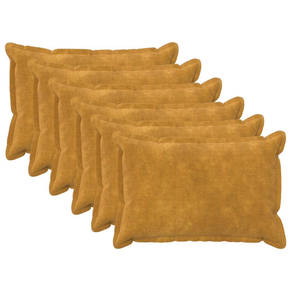 Kussensloop 6 pcs HOUTEN Geel 40 x 60 cm Microfiber Fleece is nu te koop bij PeponiXL, paradijselijk wonen!