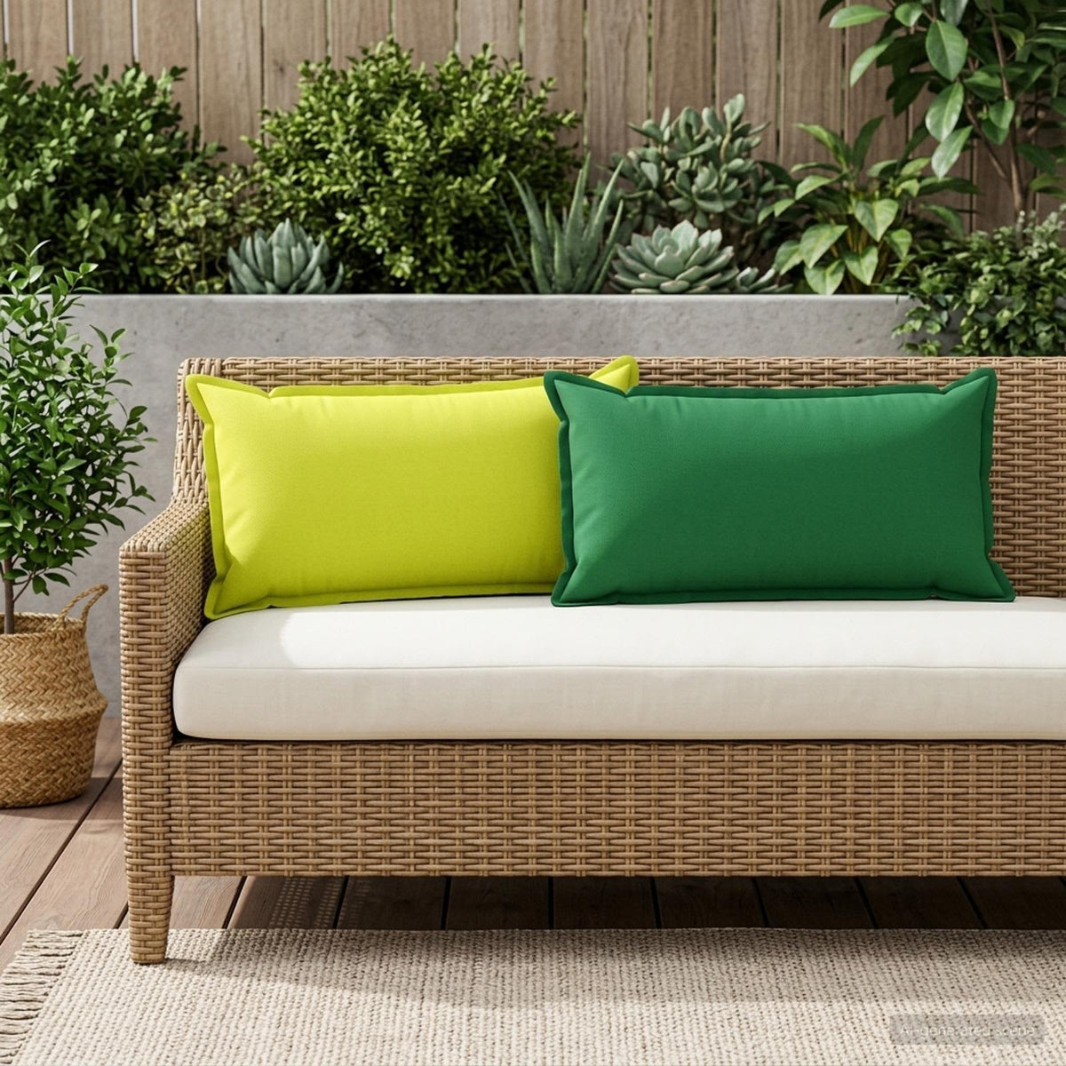 Kussen met kussen HOUTEN 2 st Groen Polyester is nu te koop bij PeponiXL, paradijselijk wonen!