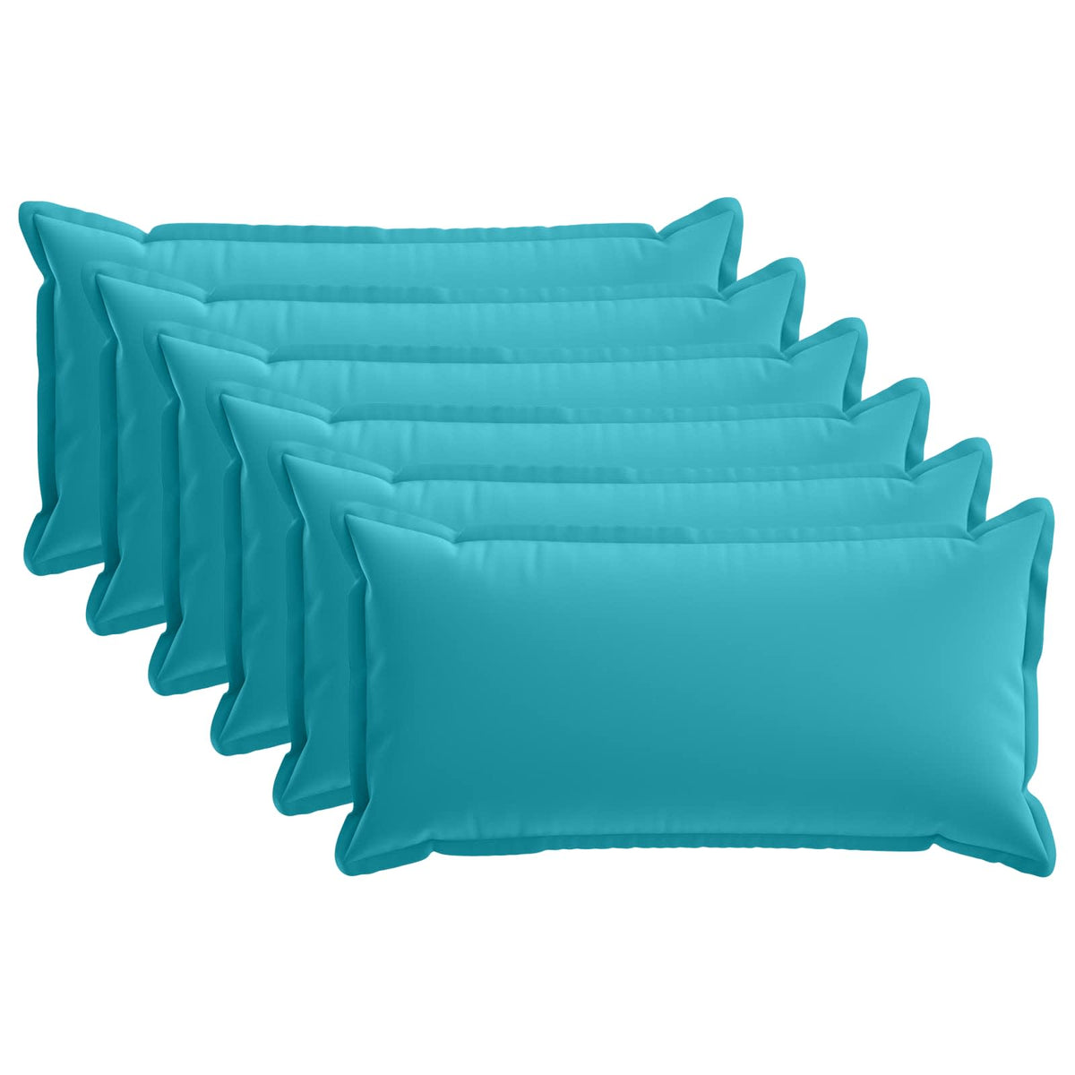 Kussensloop 6 st HOUTEN Turquoise 40 x 80 cm Polyester is nu te koop bij PeponiXL, paradijselijk wonen!
