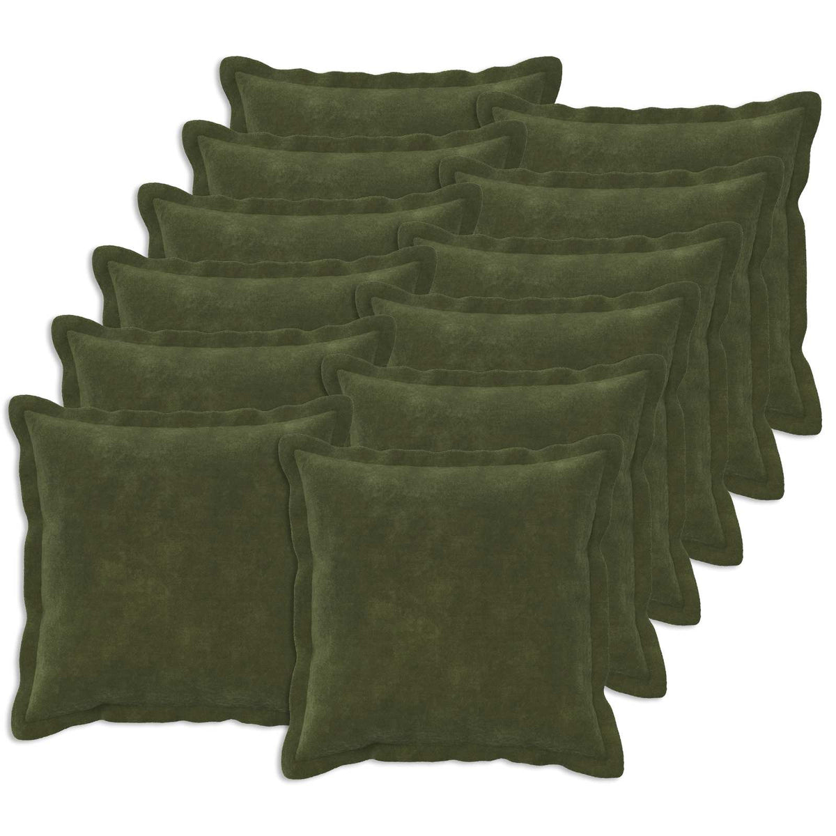 Kussensloop 12 pcs HOUTEN Groen 45 x 45 cm Microfiber Fleece is nu te koop bij PeponiXL, paradijselijk wonen!