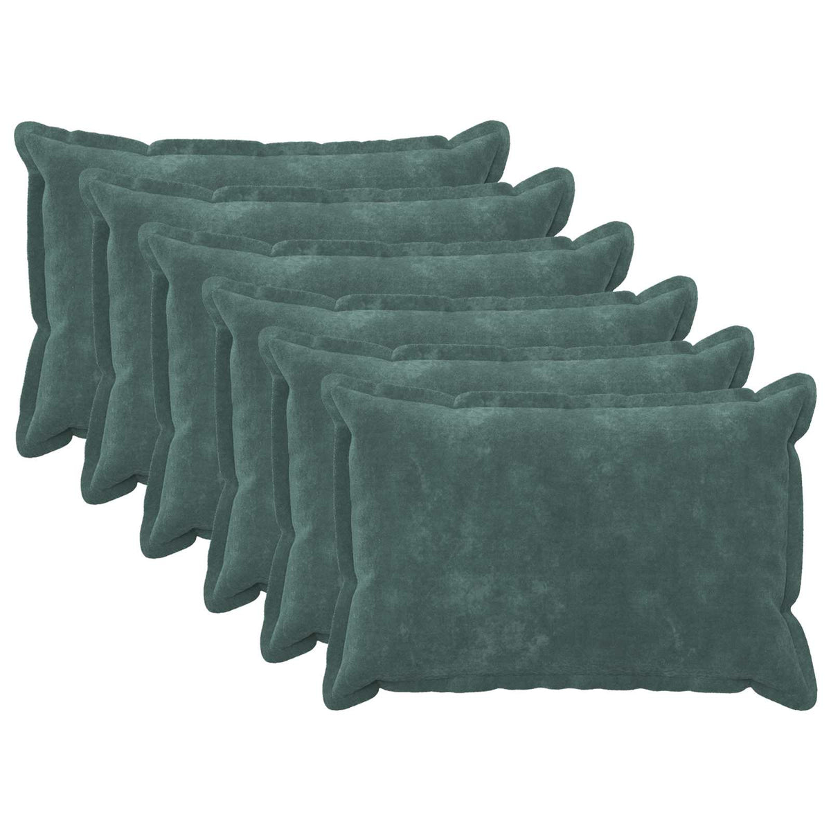 vidaXL Kussensloop 6 pcs HOUTEN Zee blauw 50 x 70 cm Microfiber Fleece