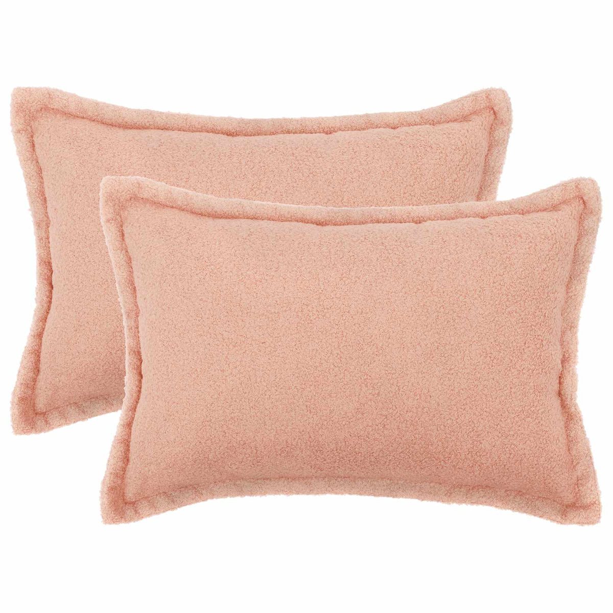 Kussensloop 2 pcs HOUTEN Roze 50 x 80 cm Bouclé is nu te koop bij PeponiXL, paradijselijk wonen!