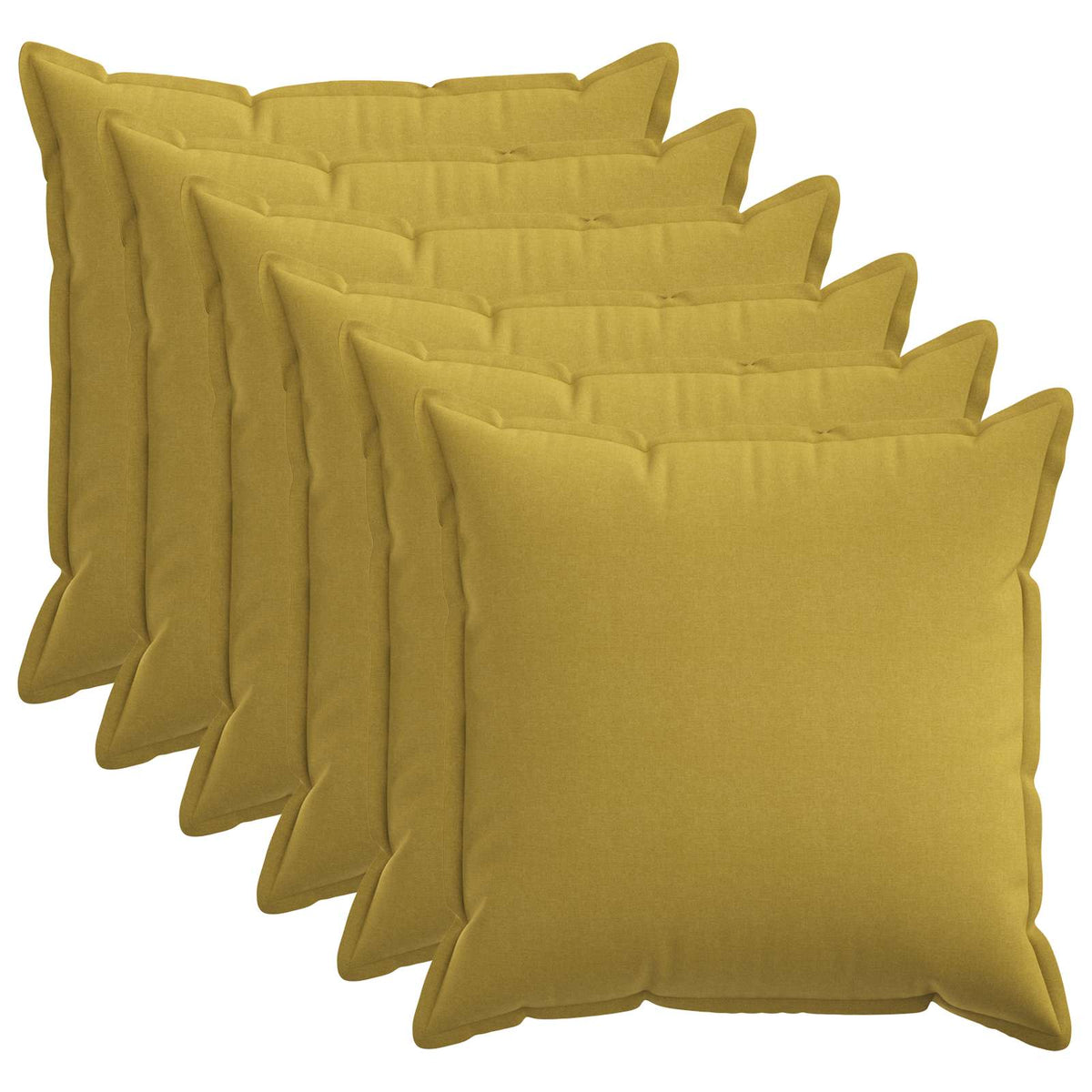 Kussensloop 6 pcs HOUTEN Lichtgroen 55 x 55 cm Faux Linnen is nu te koop bij PeponiXL, paradijselijk wonen!
