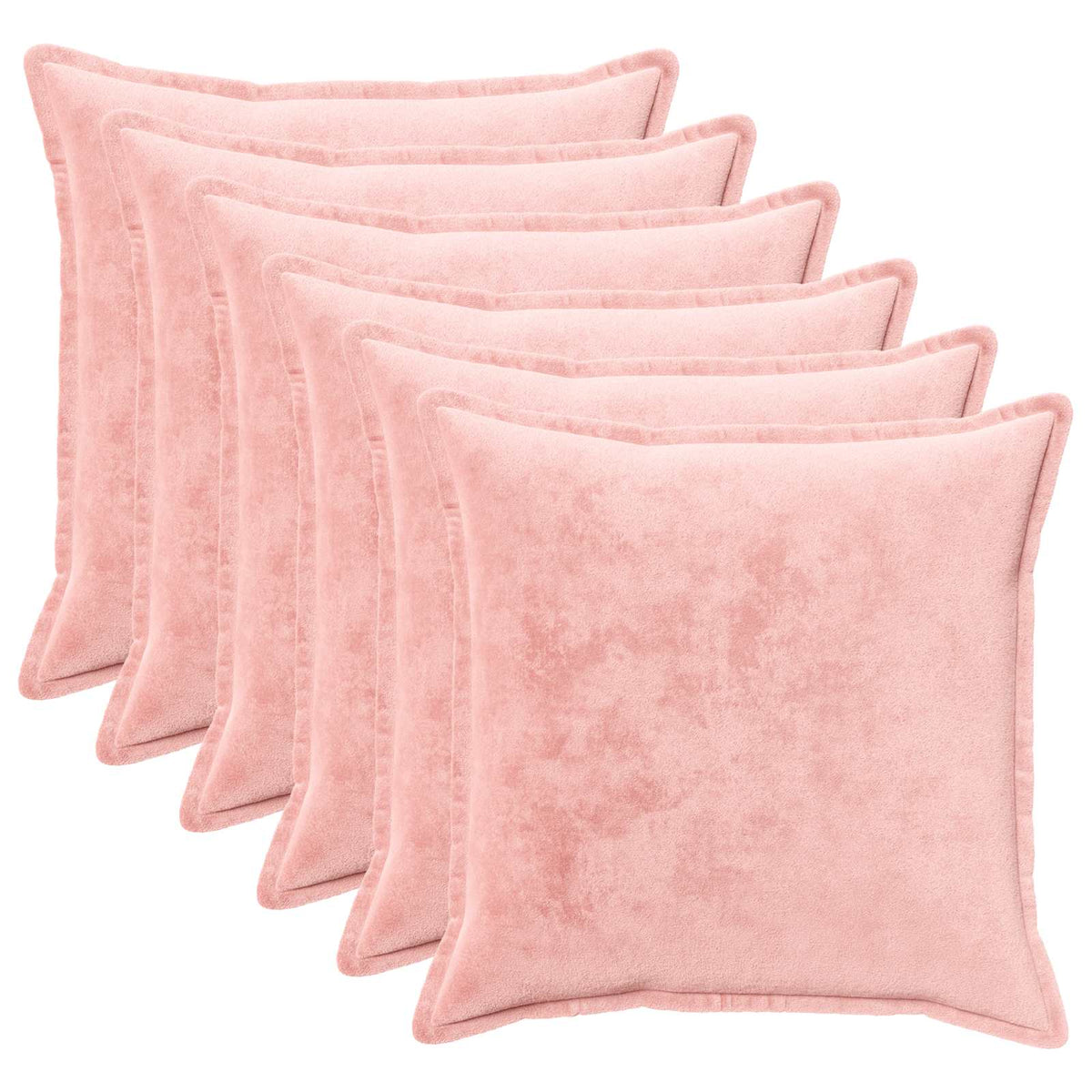Kussensloop 6 pcs HOUTEN Roze 60 x 60 cm Flanel is nu te koop bij PeponiXL, paradijselijk wonen!