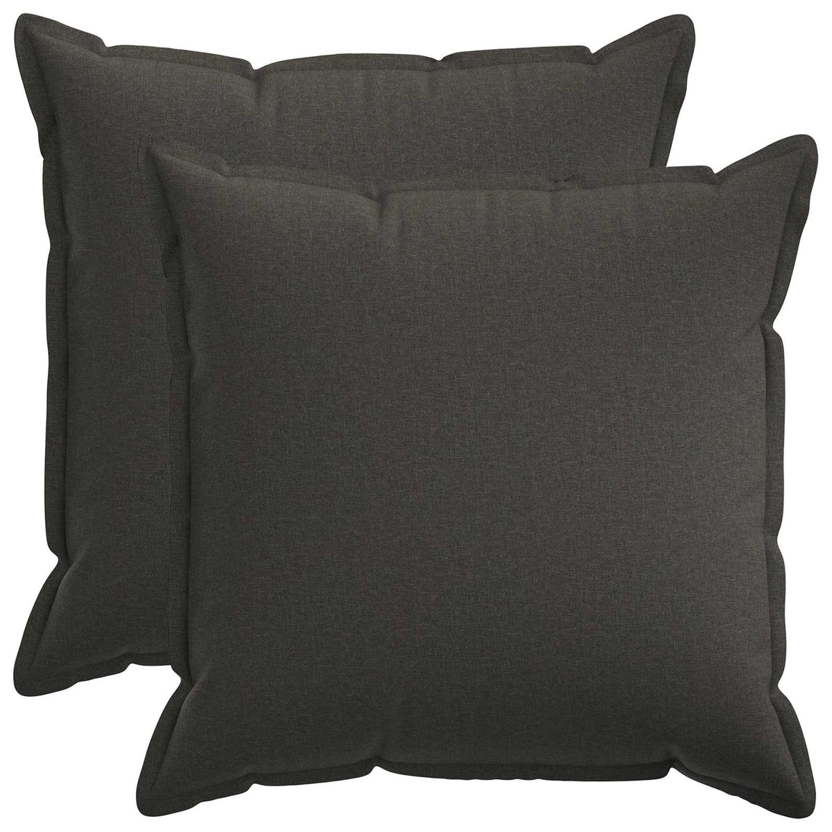vidaXL Kussensloop 2 pcs HOUTEN Donkergrijs 65 x 65 cm Faux Linnen