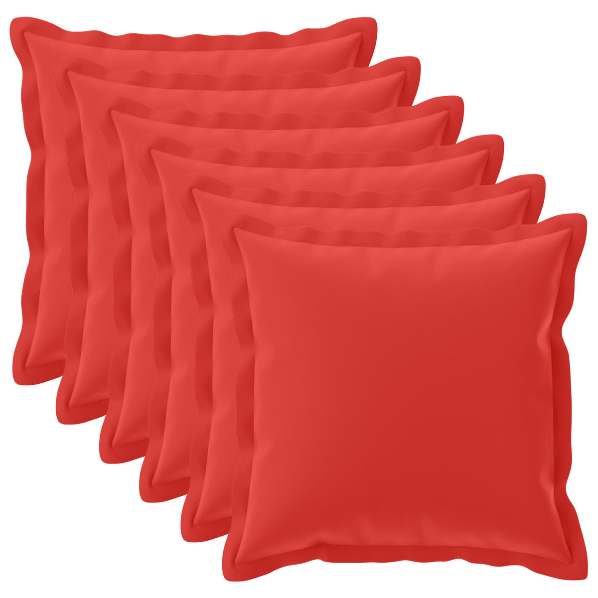 Kussensloop 6 st HOUTEN Rood 65 x 65 cm Polyester is nu te koop bij PeponiXL, paradijselijk wonen!