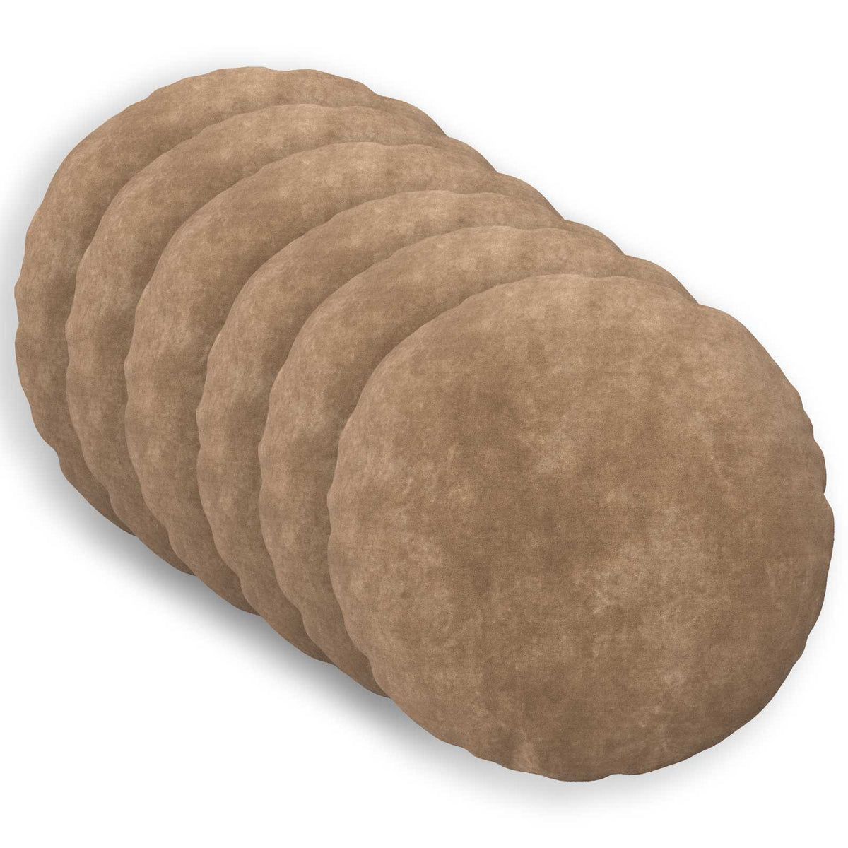 vidaXL Kussensloop 6 pcs HEERLEN Taupe Ø 30 cm Microfiber Fleece