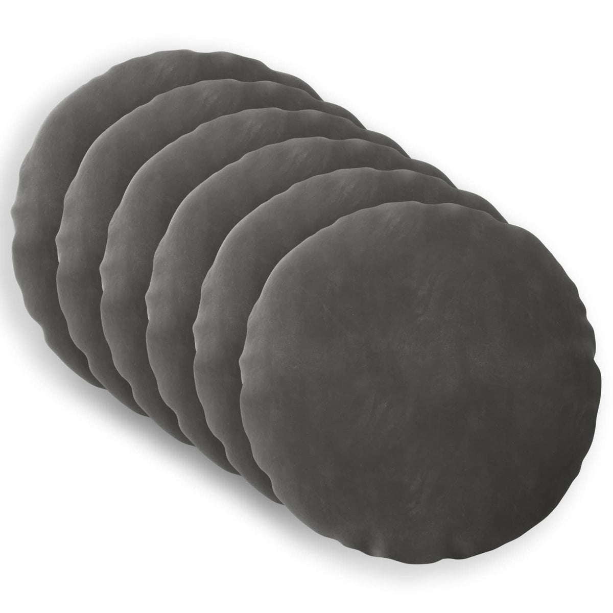 Kussensloop 6 pcs HEERLEN Donkergrijs Ø 60 cm Fluweel is nu te koop bij PeponiXL, paradijselijk wonen!