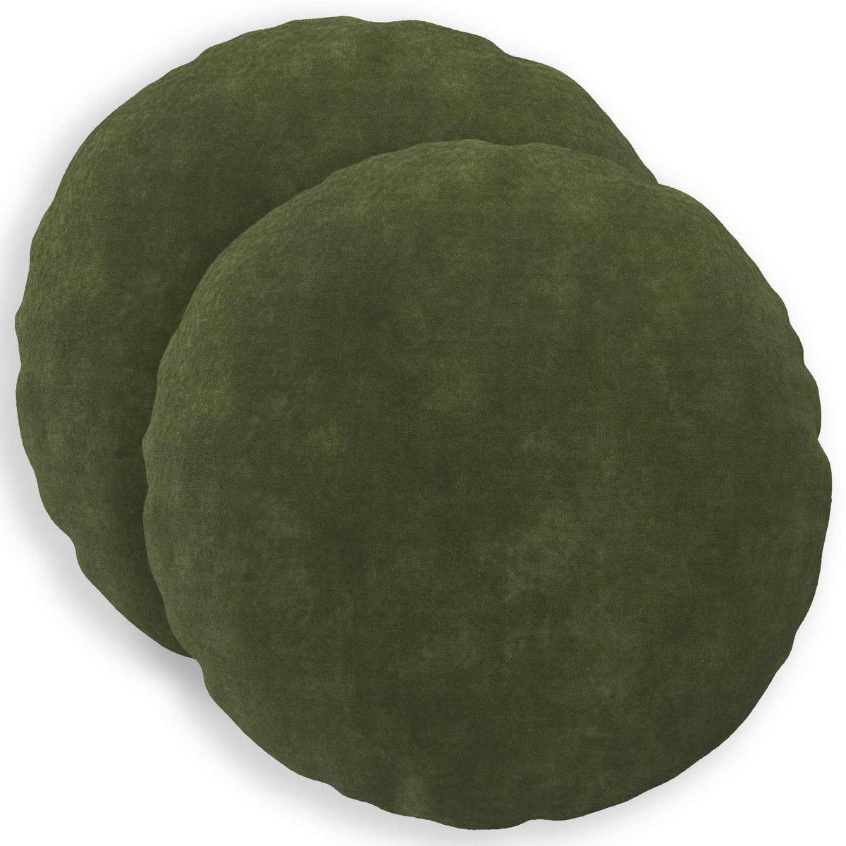 vidaXL Kussensloop 2 pcs HEERLEN Groen Ø 60 cm Microfiber Fleece