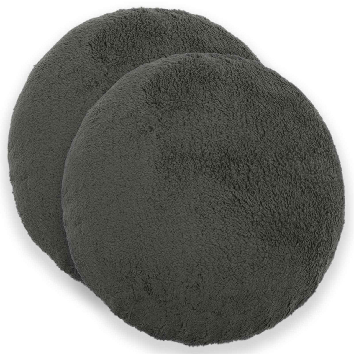 Kussensloop 2 pcs HEERLEN Donkergrijs Ø 60 cm Bouclé is nu te koop bij PeponiXL, paradijselijk wonen!