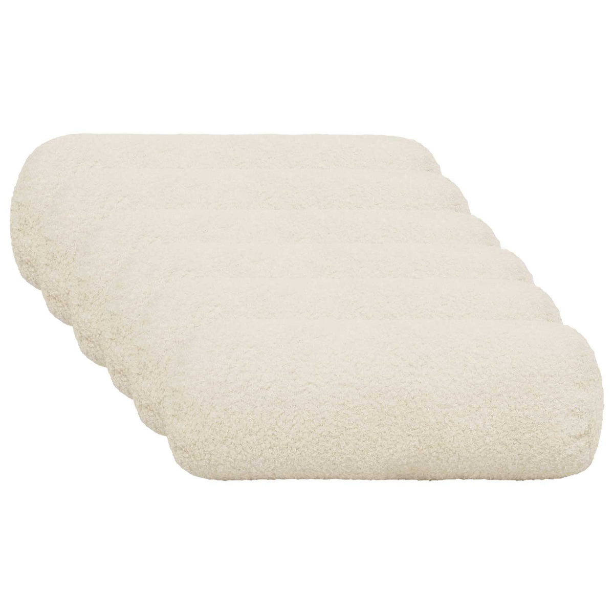 vidaXL Kussensloop 6 pcs HEERLEN Crèmekleurig Ø 15 x 40 cm Bouclé