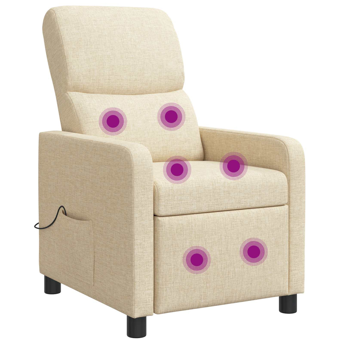 Relaxfauteuil Crèmekleurig Stof is nu te koop bij PeponiXL, paradijselijk wonen!