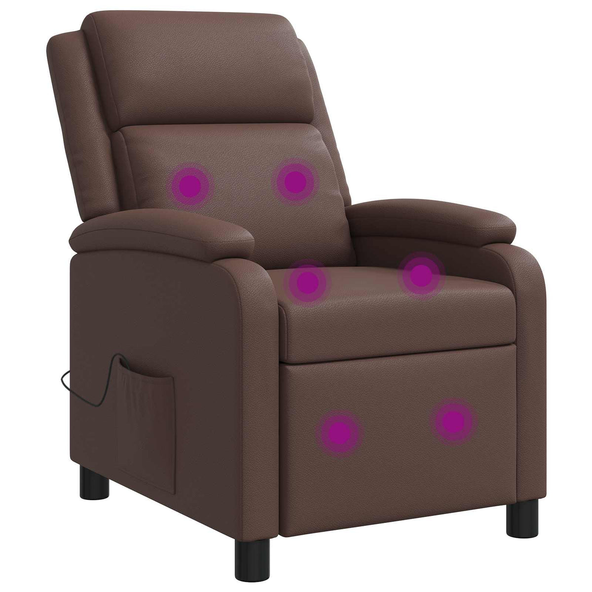 Massage Recliner Bruin Kunstleer is nu te koop bij PeponiXL, paradijselijk wonen!