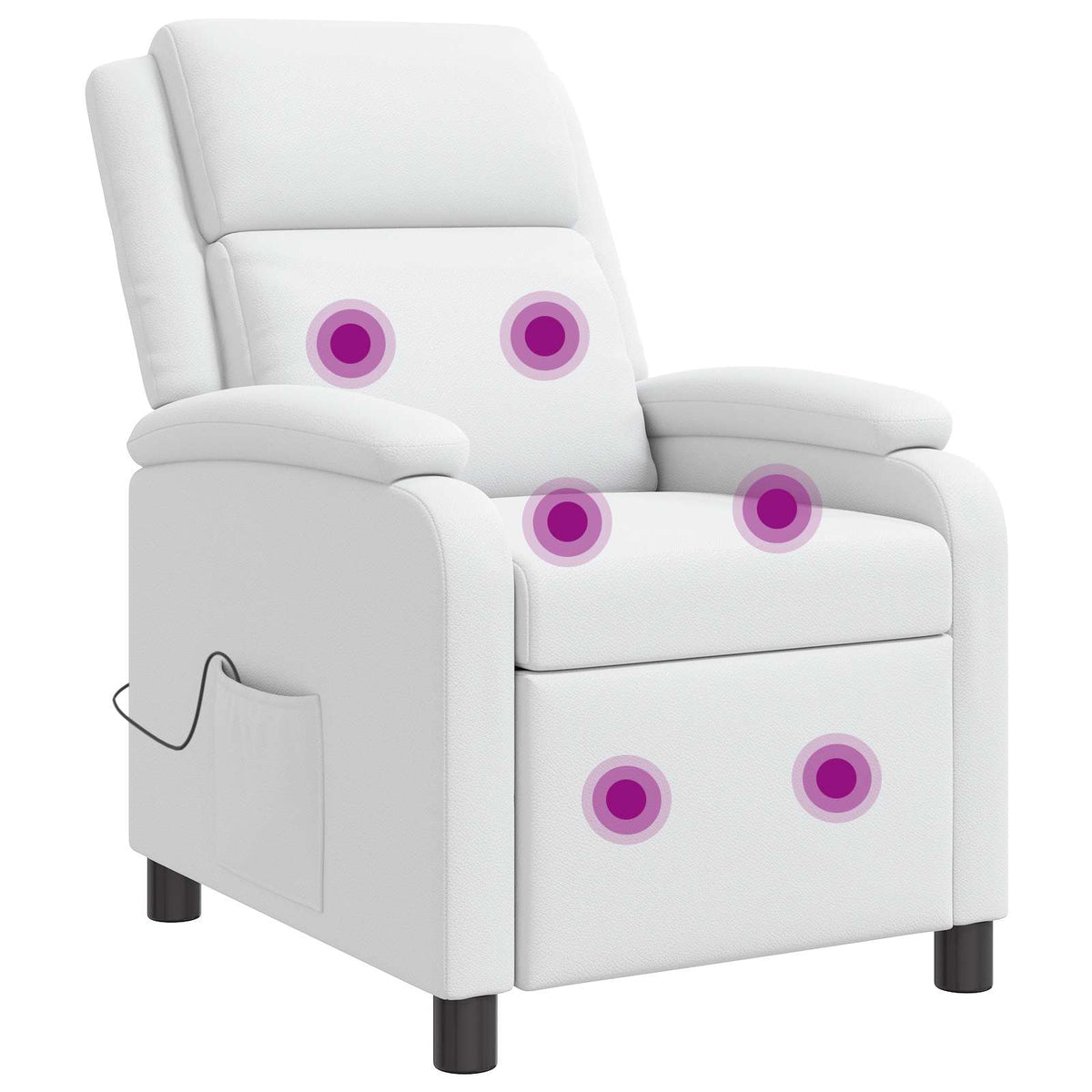Massage Recliner Wit Kunstleer is nu te koop bij PeponiXL, paradijselijk wonen!