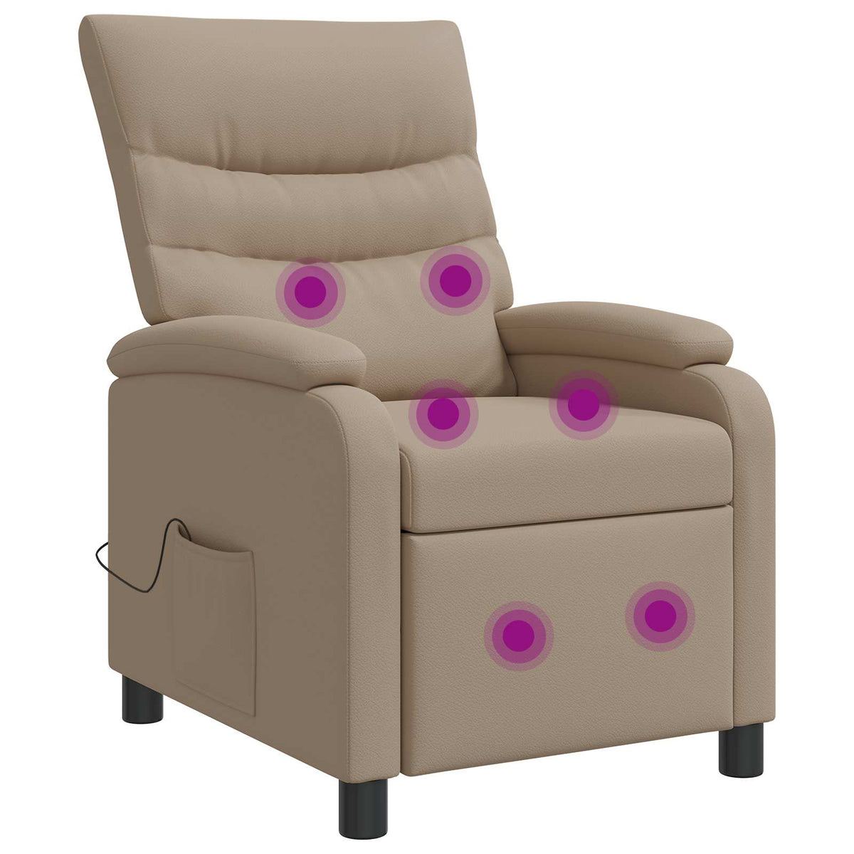 Massage Recliner Cappuccino Kunstleer is nu te koop bij PeponiXL, paradijselijk wonen!