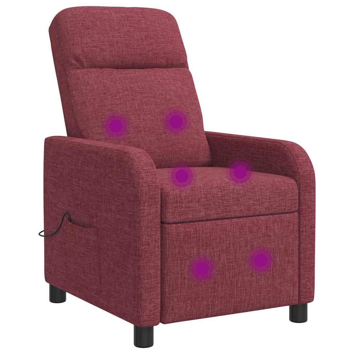 Massage Recliner Wijnrood Stof is nu te koop bij PeponiXL, paradijselijk wonen!