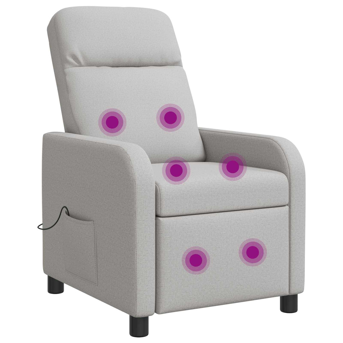 Massage Recliner Wolkengrijs Stof is nu te koop bij PeponiXL, paradijselijk wonen!