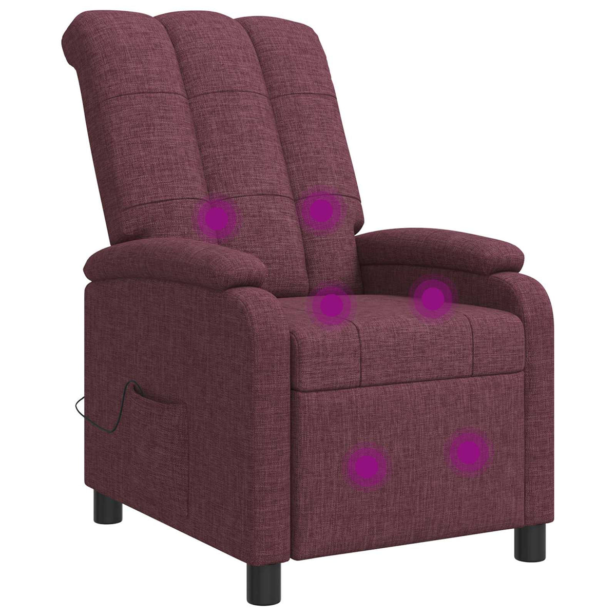 Massage Recliner Paars Stof is nu te koop bij PeponiXL, paradijselijk wonen!