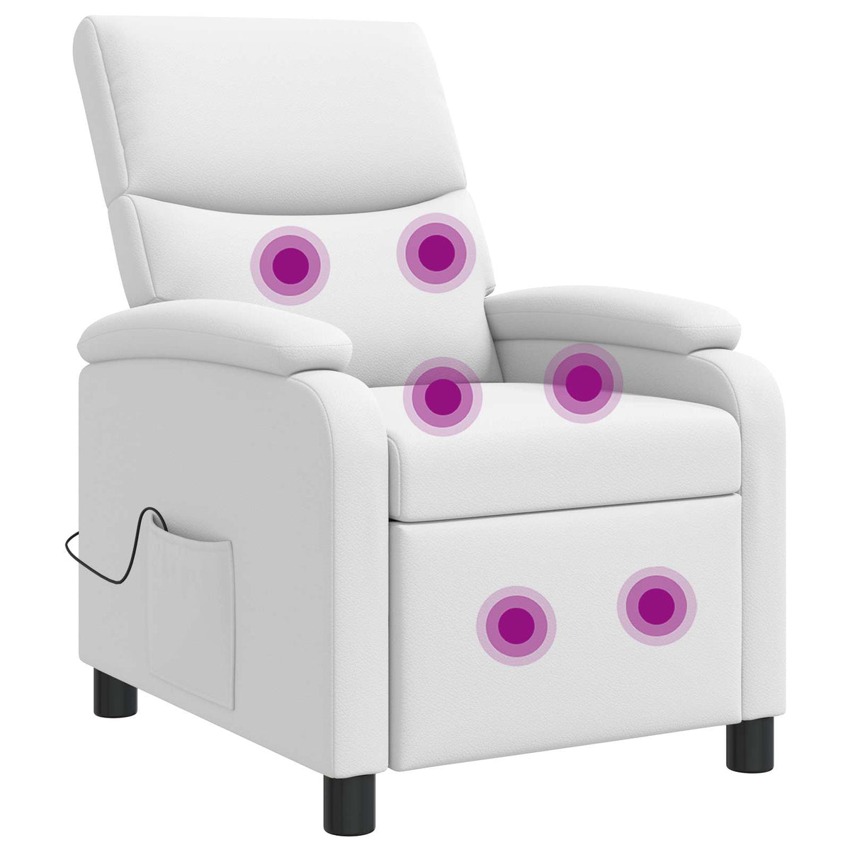 Massage Recliner Wit Kunstleer is nu te koop bij PeponiXL, paradijselijk wonen!