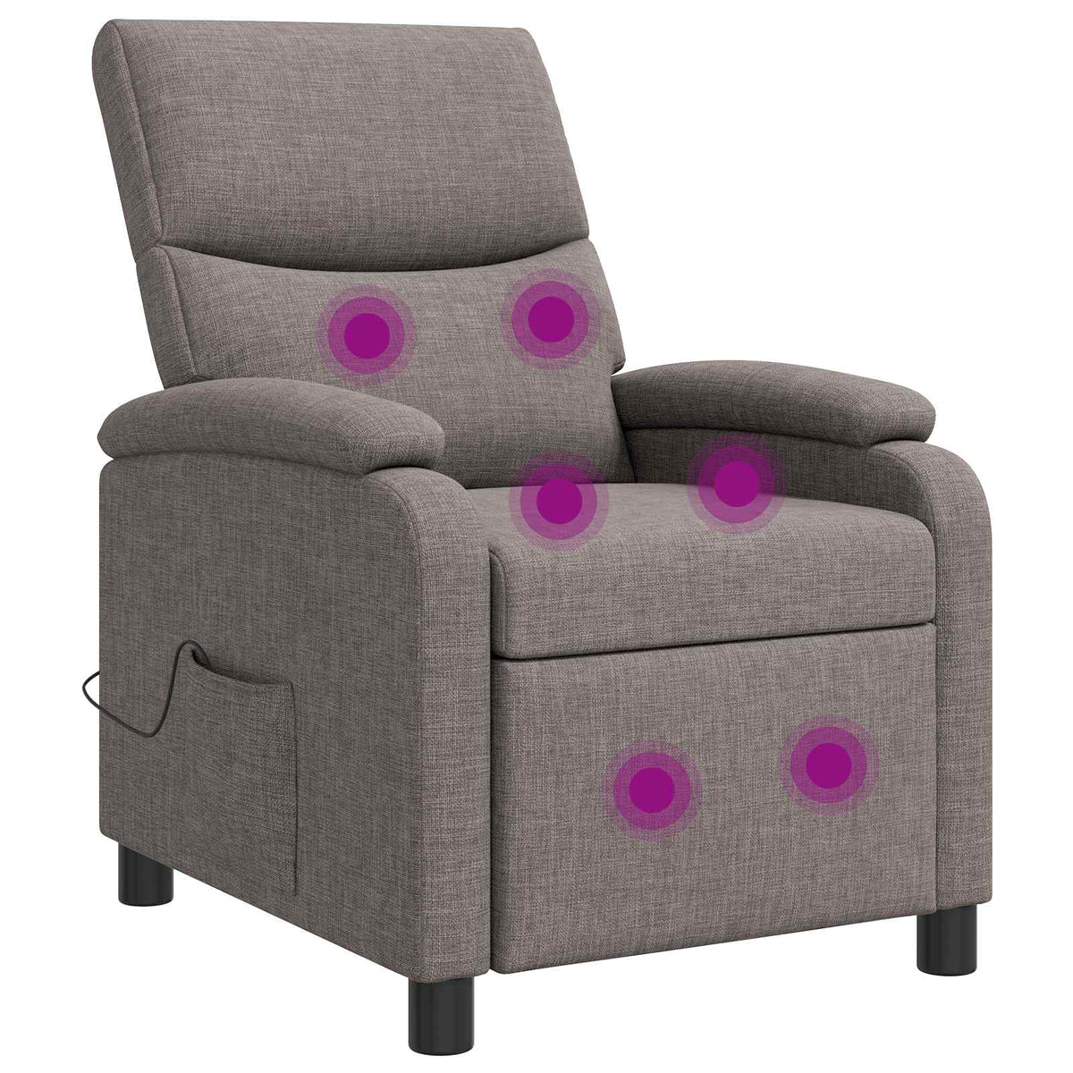 Massage Recliner Taupe Stof is nu te koop bij PeponiXL, paradijselijk wonen!