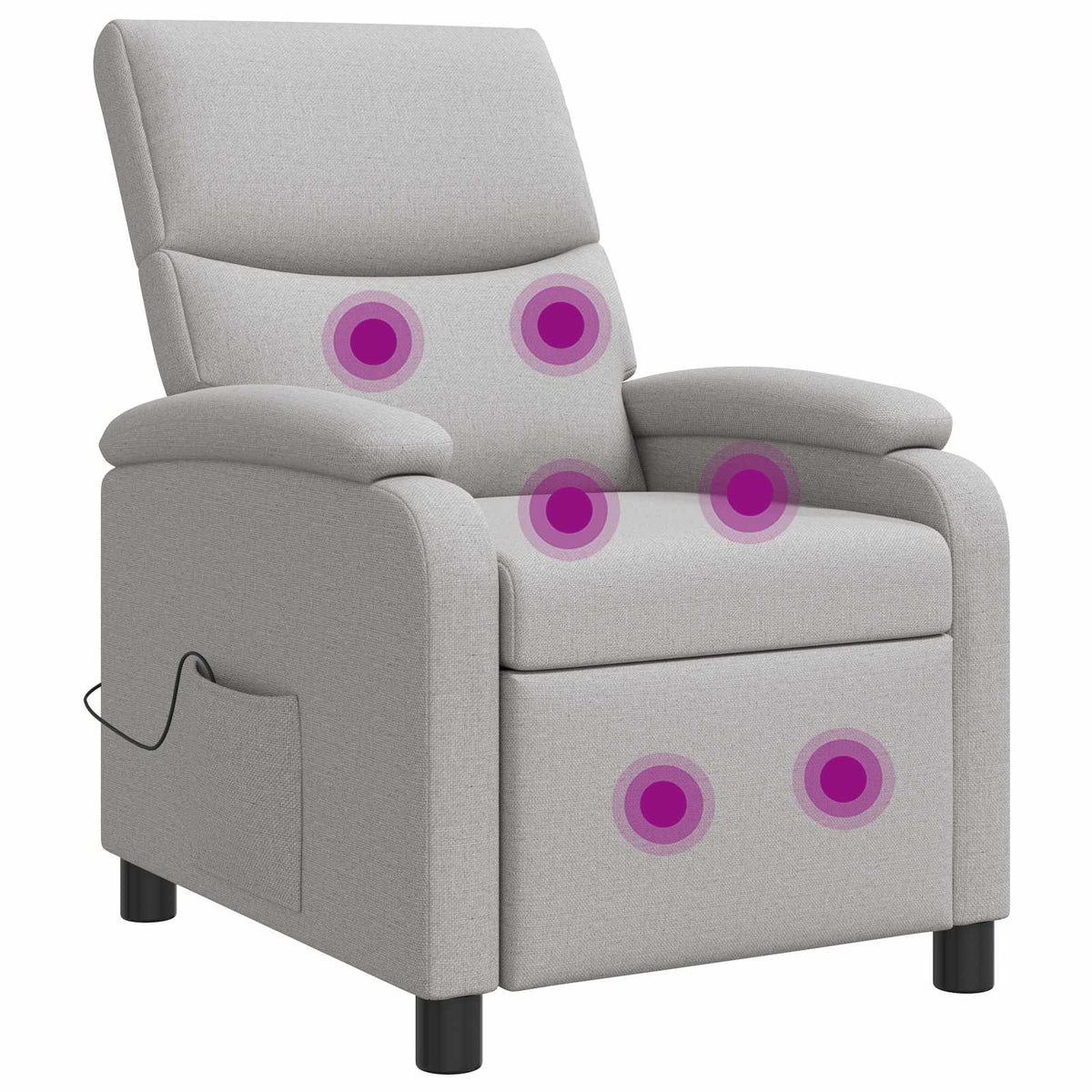 Massage Recliner Wolkengrijs Stof is nu te koop bij PeponiXL, paradijselijk wonen!