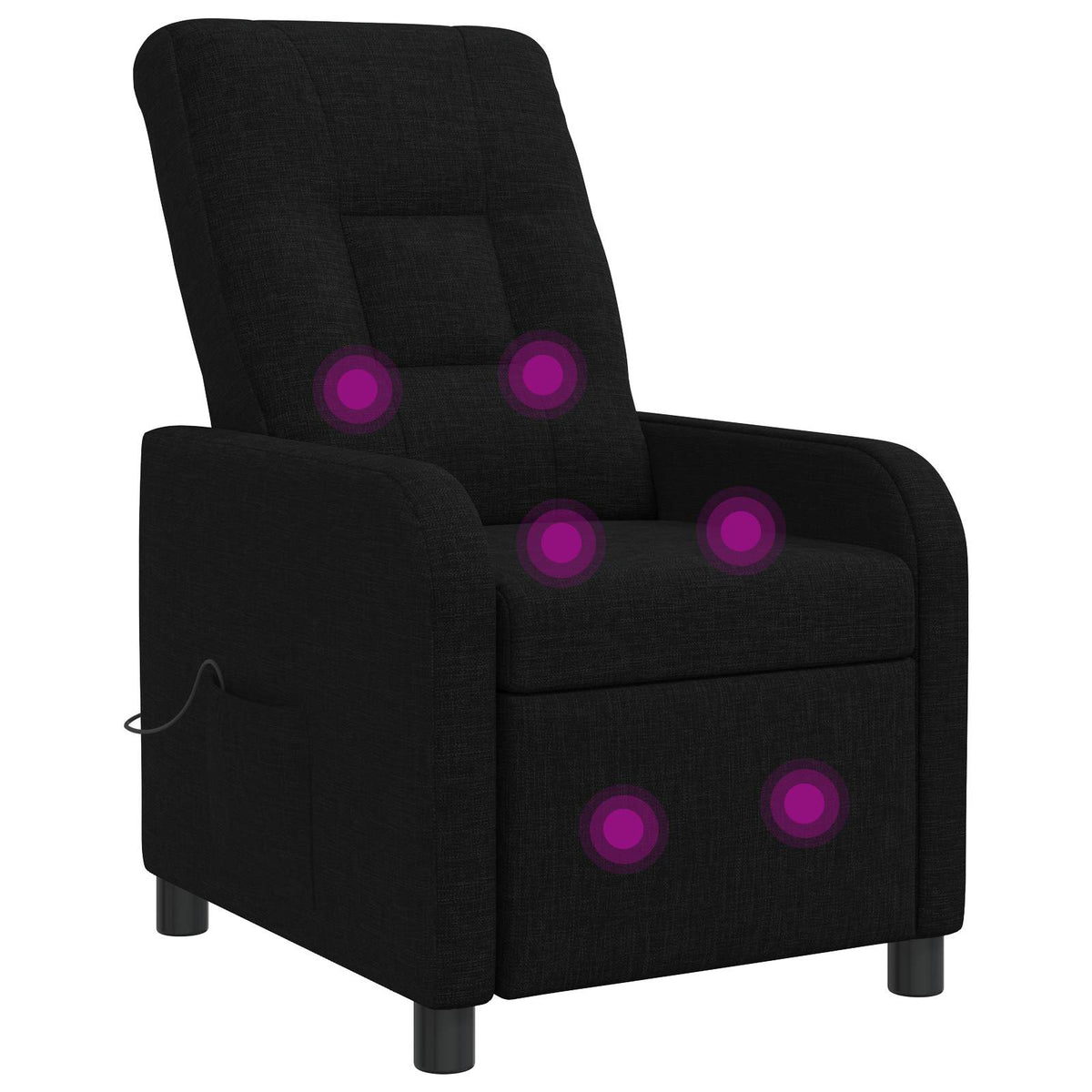 Massage Recliner Zwart Stof is nu te koop bij PeponiXL, paradijselijk wonen!