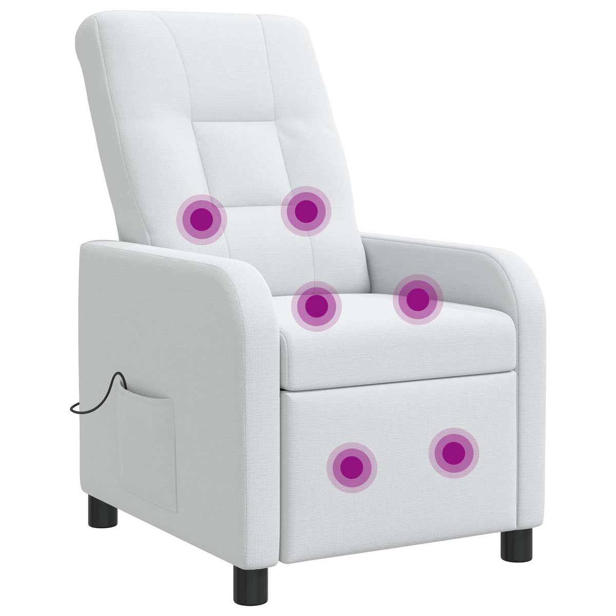 Massage Recliner Wit Stof is nu te koop bij PeponiXL, paradijselijk wonen!