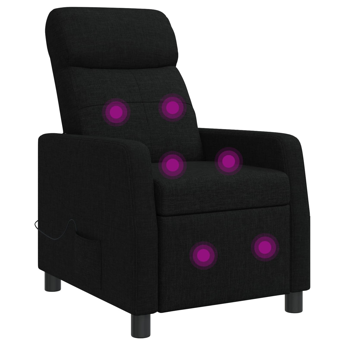 Massage Recliner Zwart Stof is nu te koop bij PeponiXL, paradijselijk wonen!