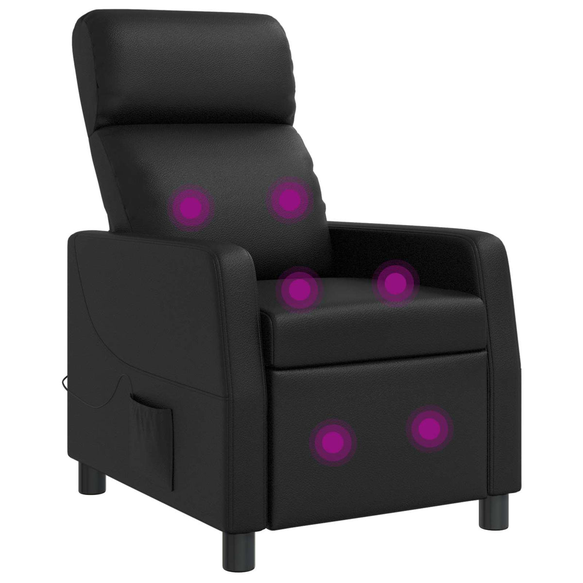 Massage Recliner Zwart Kunstleer is nu te koop bij PeponiXL, paradijselijk wonen!