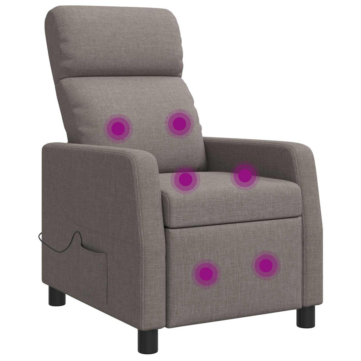 Massage Recliner Taupe Stof is nu te koop bij PeponiXL, paradijselijk wonen!