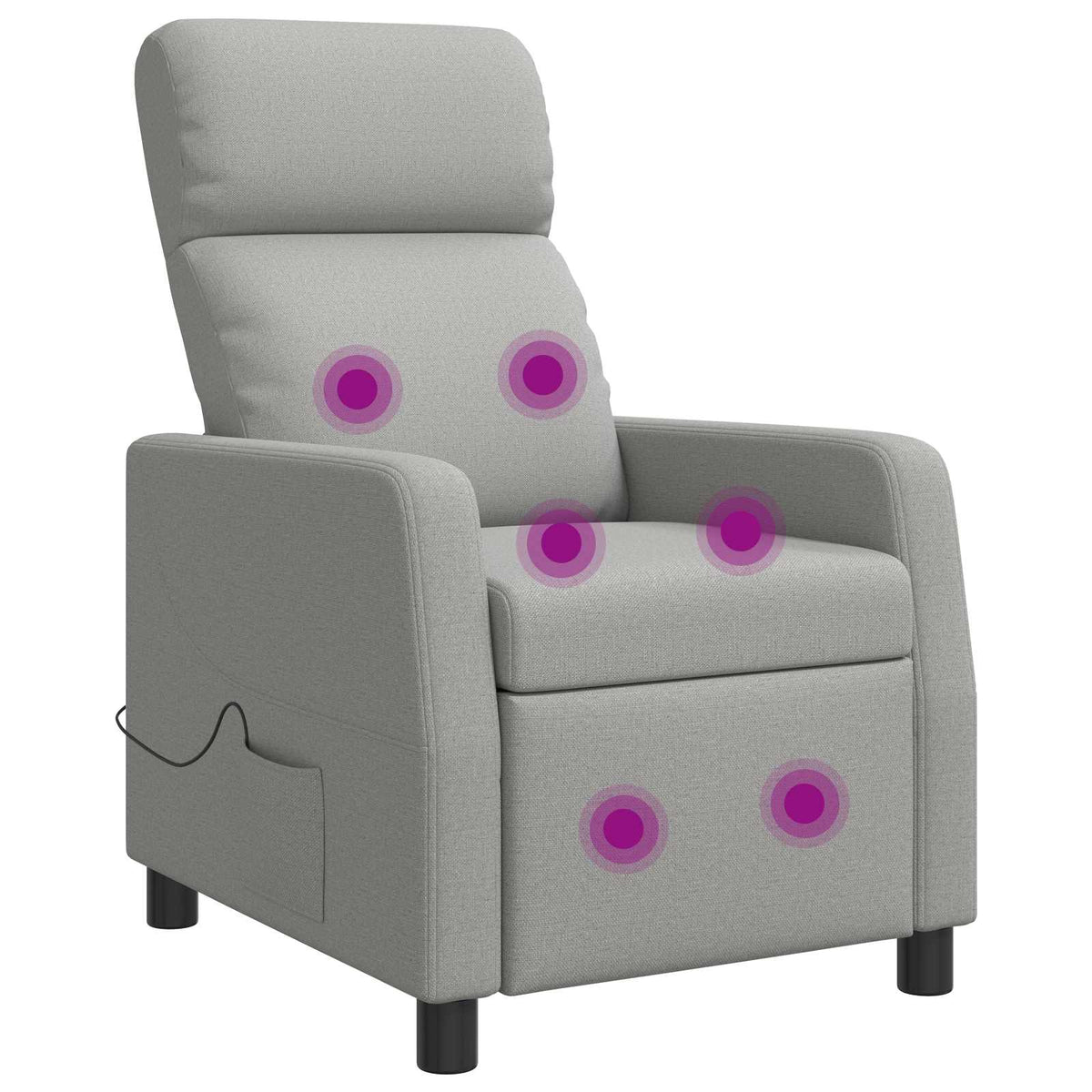 Massage Recliner Wolkengrijs Stof is nu te koop bij PeponiXL, paradijselijk wonen!