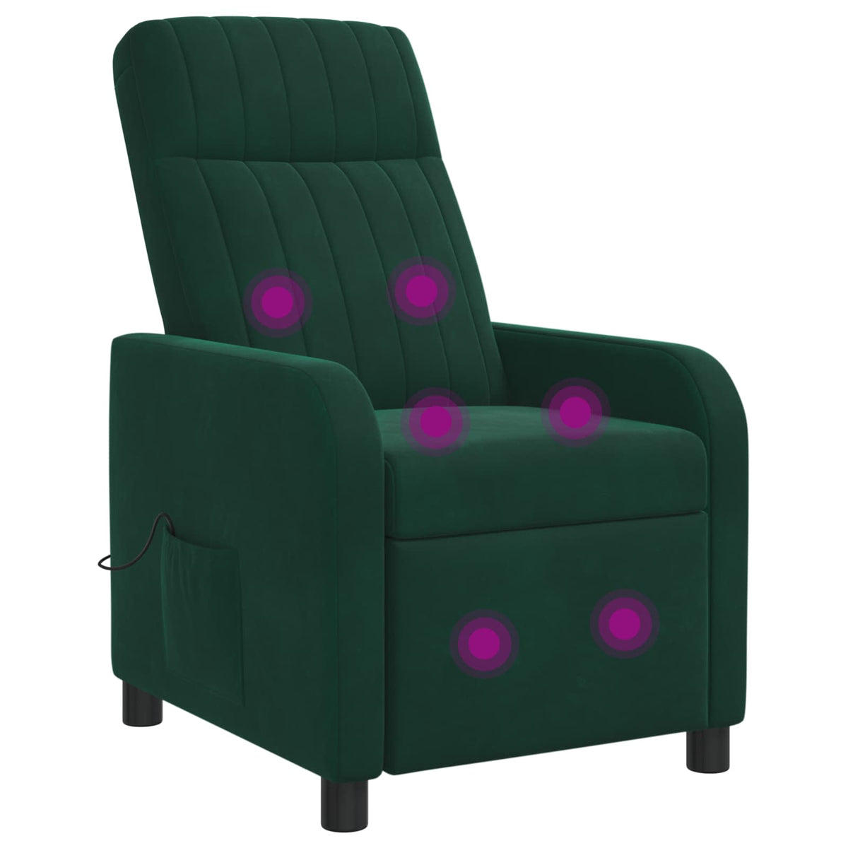 Massage Recliner Donkergroen fluweel is nu te koop bij PeponiXL, paradijselijk wonen!