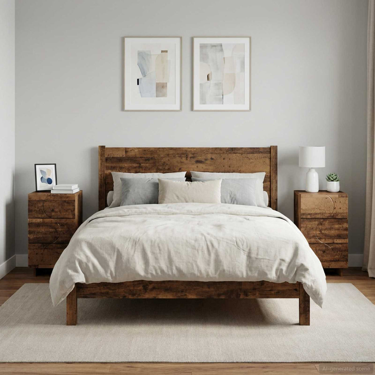 Nachtkastje 2 st Oud hout 33,5 x 34,5 x 60 cm Bewerkt hout is nu te koop bij PeponiXL, paradijselijk wonen!