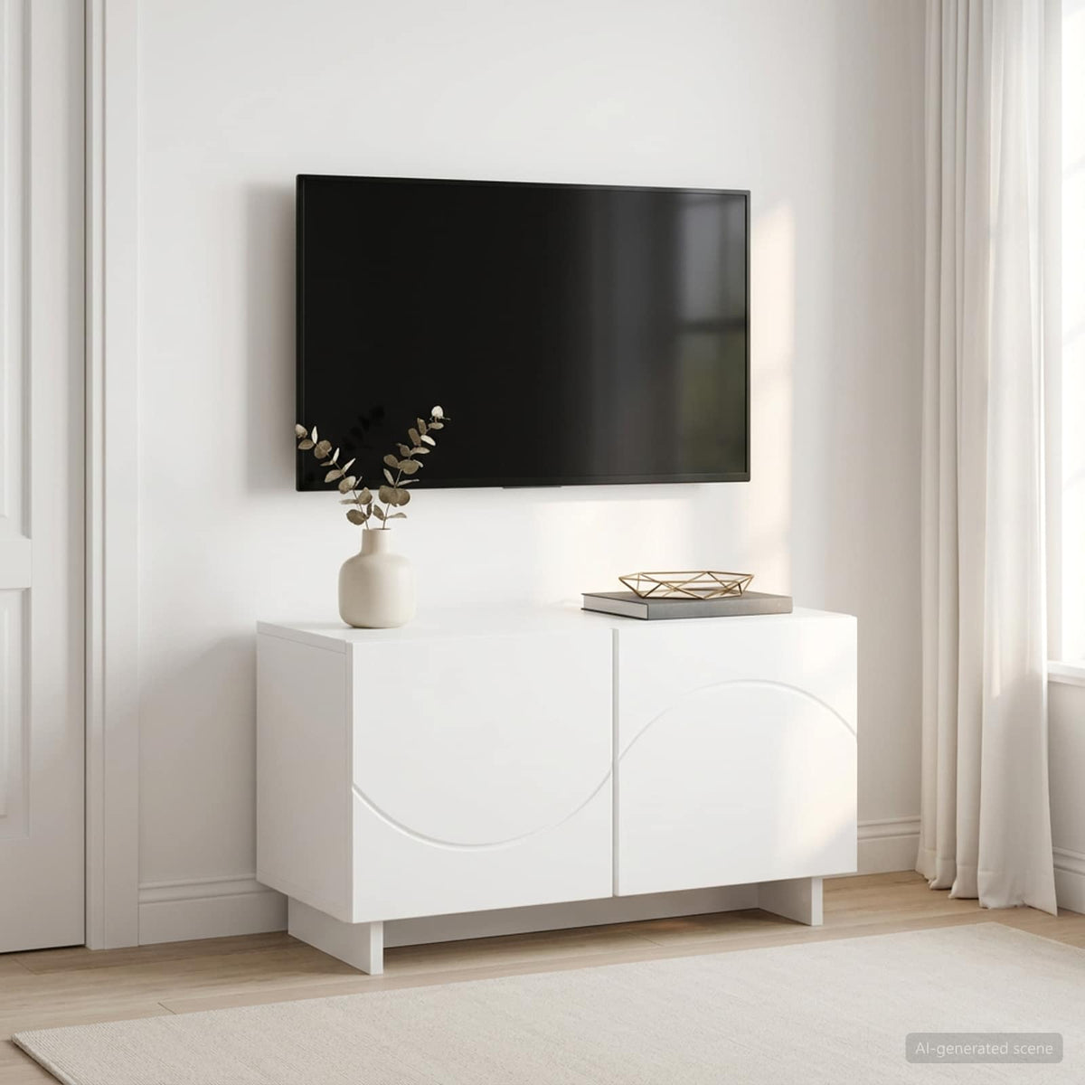 tv-meubel 60 x 34.5 x 40 cm Wit Bewerkt hout is nu te koop bij PeponiXL, paradijselijk wonen!