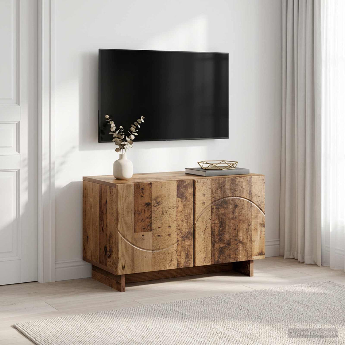 tv-meubel 60 x 34.5 x 40 cm Oud hout Bewerkt hout is nu te koop bij PeponiXL, paradijselijk wonen!