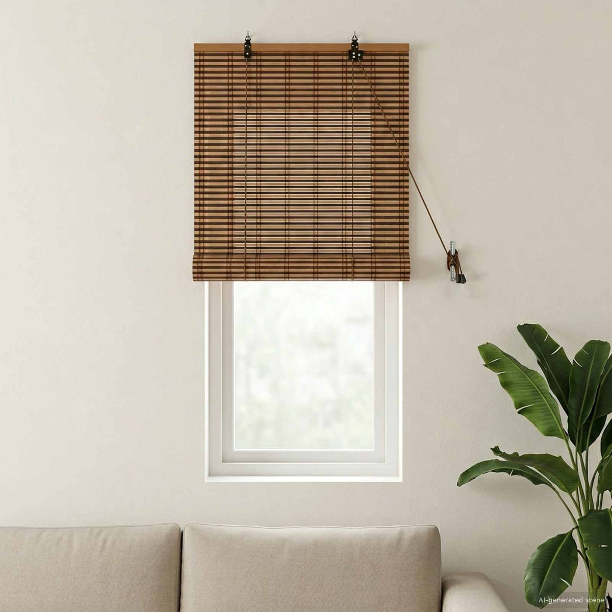 Rolgordijn Bruin 50 x 160 cm Bamboe is nu te koop bij PeponiXL, paradijselijk wonen!