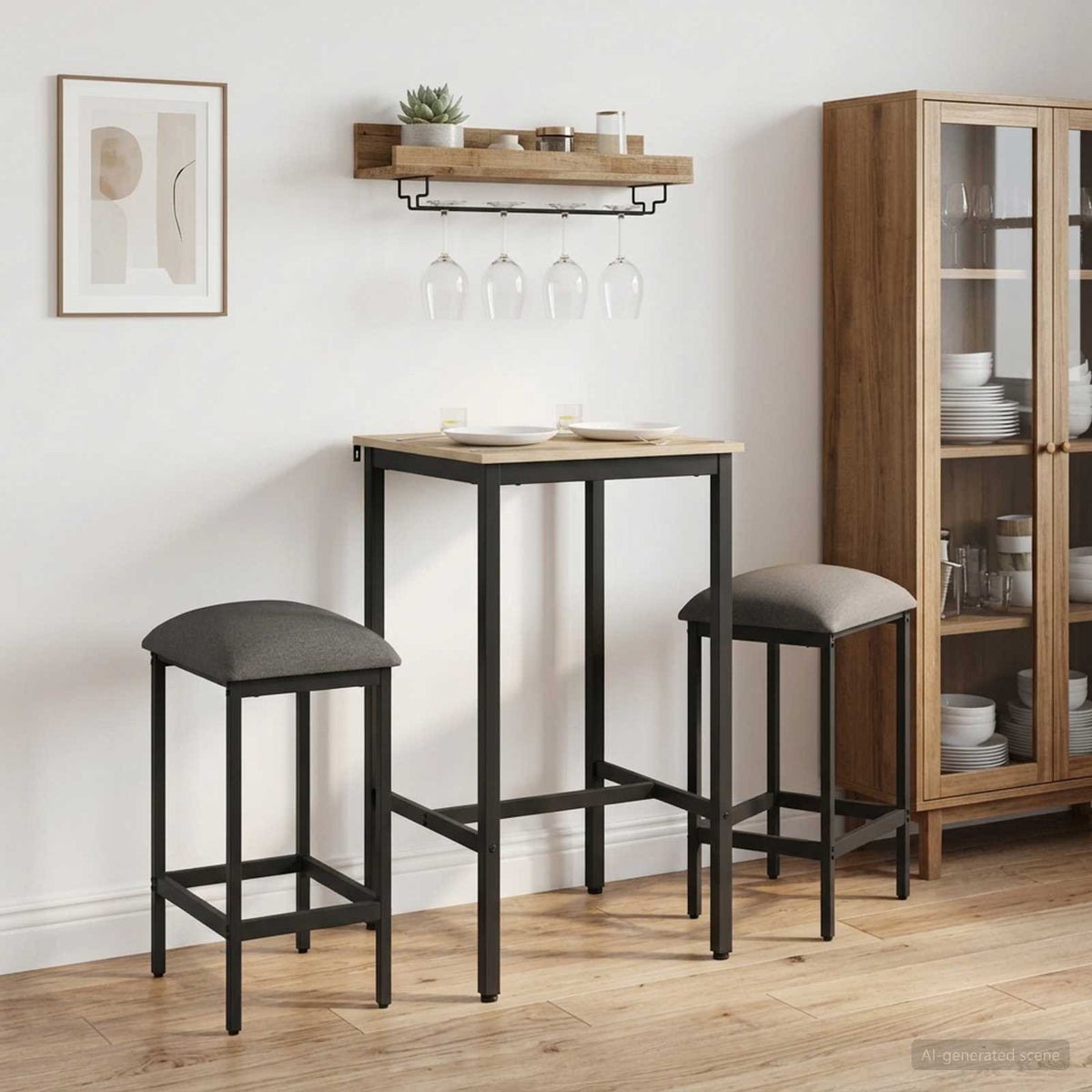 Barkruk 2 st Lichtgrijs 40 x 32 x 74 cm Bewerkt hout is nu te koop bij PeponiXL, paradijselijk wonen!