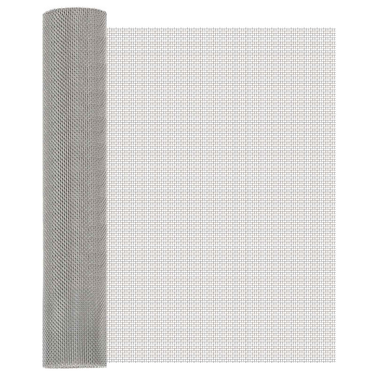 Gaas Scherm 60 x 1000 cm 8 Mesh RVS 201 Zilverkleurig is nu te koop bij PeponiXL, paradijselijk wonen!