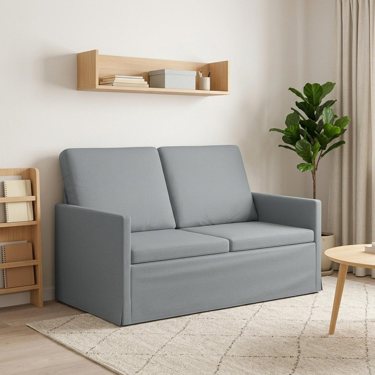 2-zits bank Lichtgrijs 130 x 81 x 82 cm Stof is nu te koop bij PeponiXL, paradijselijk wonen!