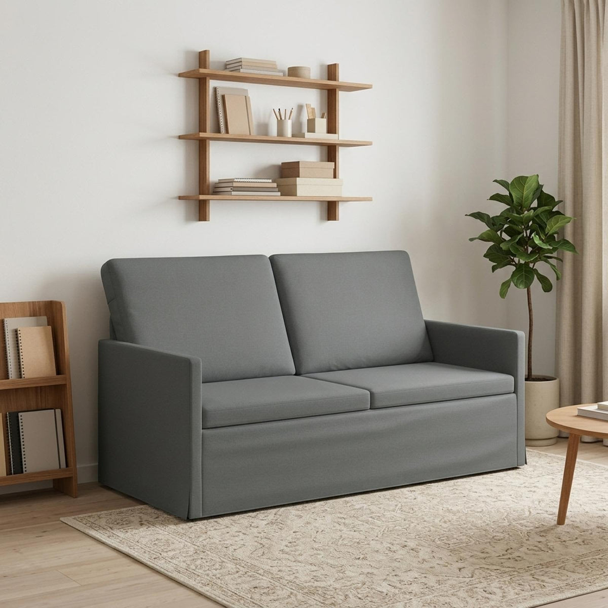 vidaXL 2-zits bank Donkergrijs 150 x 81 x 82 cm Stof
